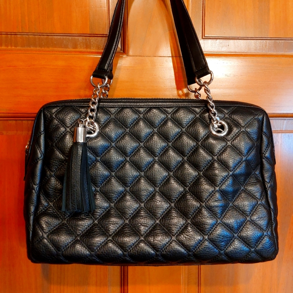 Calvin Klein Quilted Leather Shoulder Bag